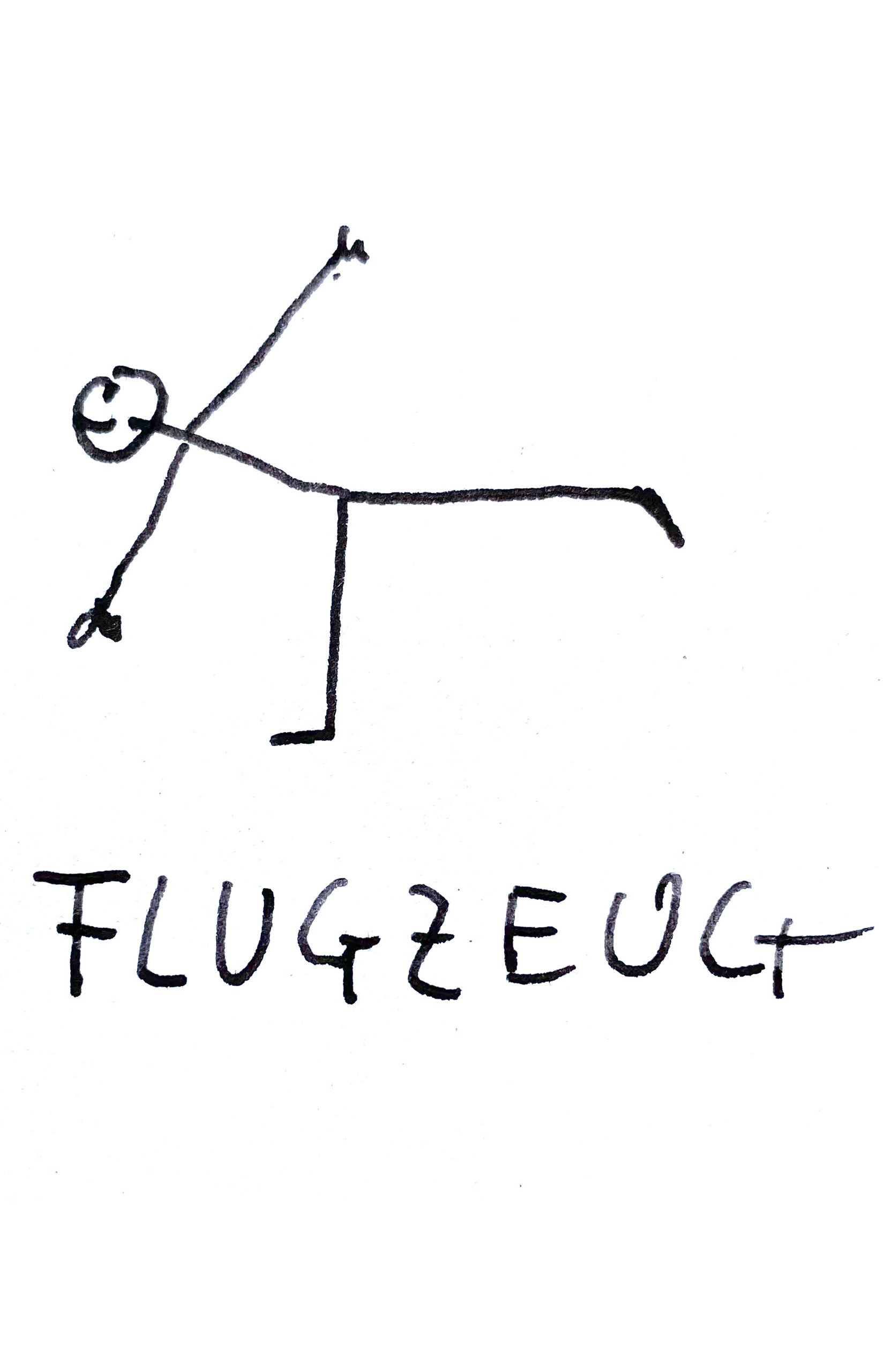 Yogaübung Flugzeug